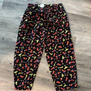 Andaloro Colorful Patterned Black cocktail  Pants sz m